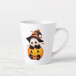 Süße Halloween-Panda-Latte-Mug Kawaii Panda in P Milchtasse