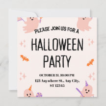 Süße Halloween-Party-Einladung