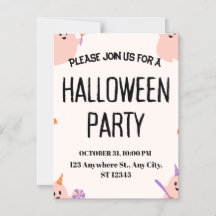 Süße Halloween-Party-Einladung