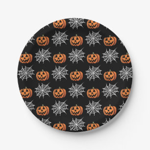Süße Halloween-Party-Kürbisse Muster Pappteller