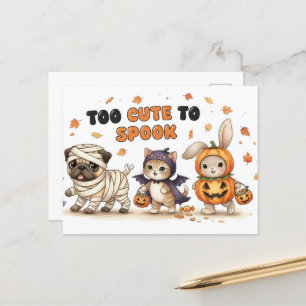 Süße Halloween-Postkarte Postkarte