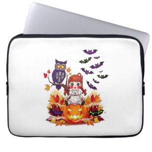 Süße Halloween-Puppe Eule Laptopschutzhülle