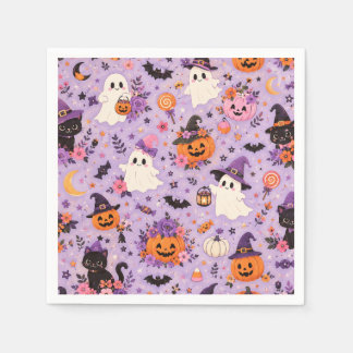Süße Halloween-Quadrattücher Serviette