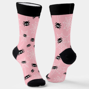Süße Halloween-Spinne und Websocken mit Namen Socken