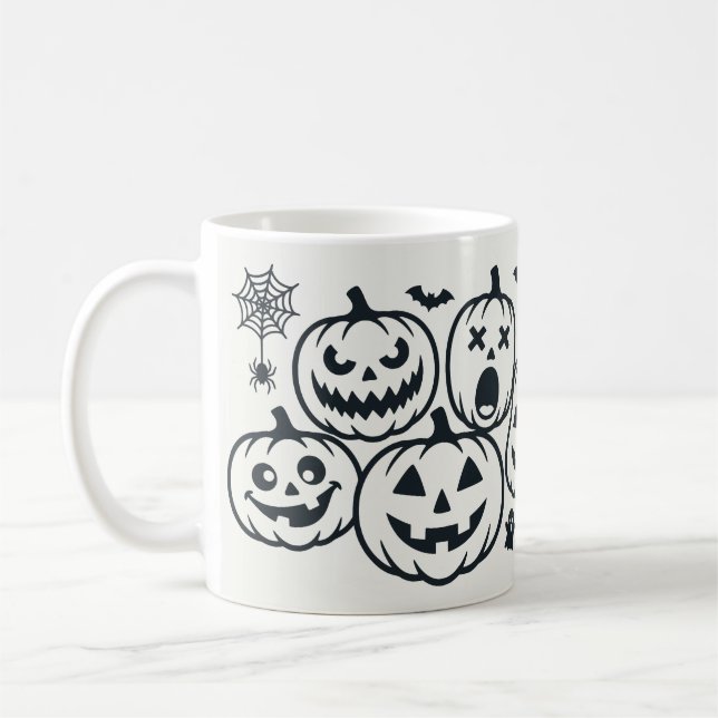 Süße Halloween-Spruch Kaffeetasse (Links)
