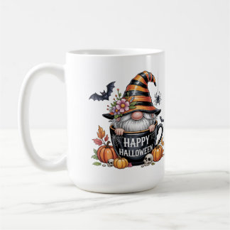 Süße Halloween-Tasse mit Elf in der Kaffeetasse |