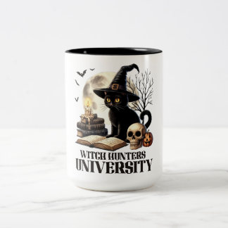 Süße Halloween-Tasse mit schwarzer Katze Zweifarbige Tasse