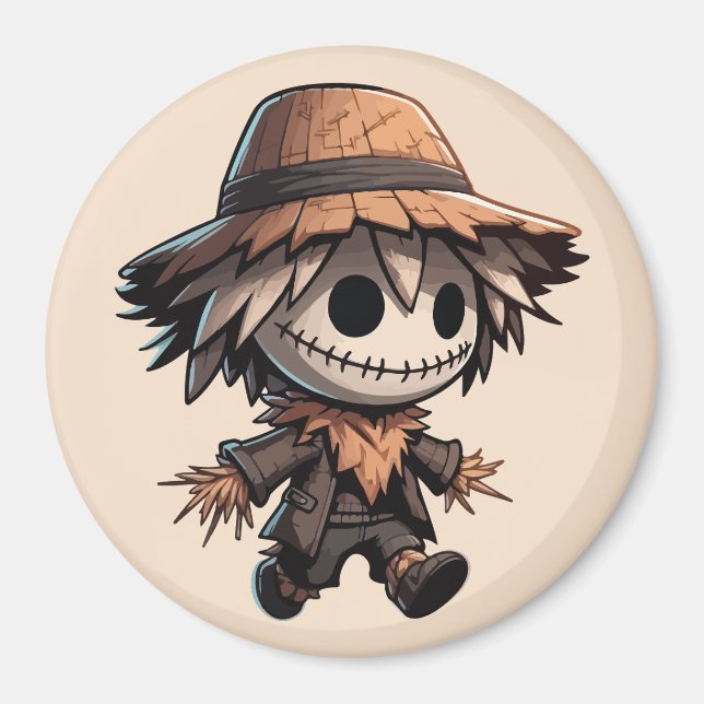 Süße Halloween-Vogelscheuche Magnet (Vorne)