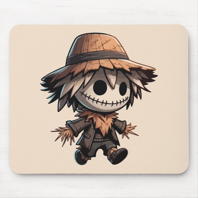Süße Halloween-Vogelscheuche Mousepad (Vorne)