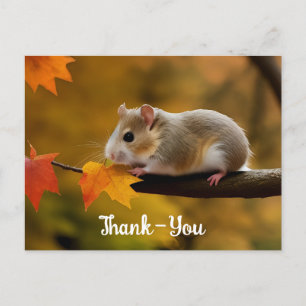 Süße Hamster-Dankes-Postkarte Postkarte