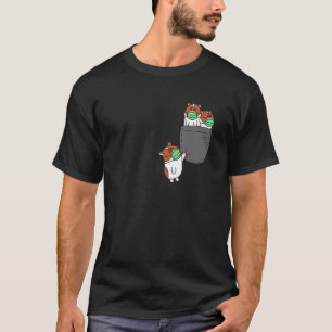 Süße Hamster in der Tasche Meerschweinchen Gesicht T-Shirt