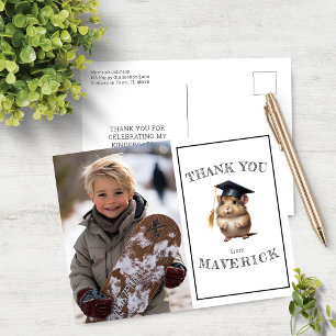 Süße Hamster-Kindergarten-Abschluss Danke Postkarte