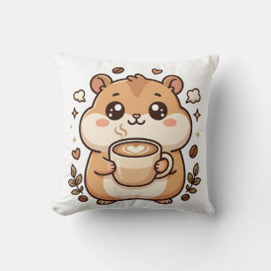 Süße Hamster-Latte-Herz-Kawaii-Kissen Kissen