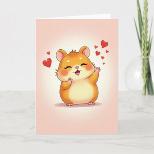 Süße Hamster-Liebes-Grußkarte Karte