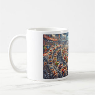 Süße Hamster-Radrennen-Sportgrafik Kaffeetasse