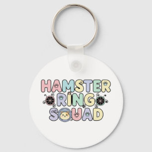 Süße Hamster-Ring-Squad-Pastell-Design Schlüsselanhänger