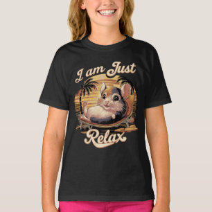 Süße Hamster Strand Sonnenuntergang Ich Bin Einfac T-Shirt