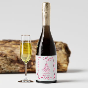 Süße handgezeichnete Champagner-Cocktail-Geburtsta