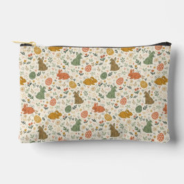 Süße handgezeichnete Frühling-Hasen-Tasche Zubehörtasche