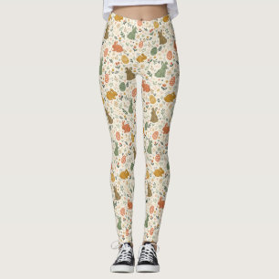 Süße handgezeichnete Osterhasen-Leggings Leggings