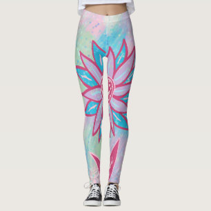 Süße handgezeichnete Pastell-Blume Leggings