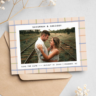 Süße handgezeichnete Streifen 1-Foto Save-the-Date Save The Date