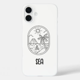 süße Handy-Hülle für den Strand iPhone 16 Plus Hülle