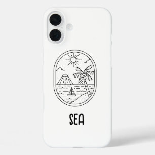 süße Handy-Hülle für den Strand iPhone 16 Plus Hülle