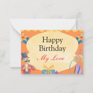 Süße Happy Birthday My Love Karte - Personalisiert
