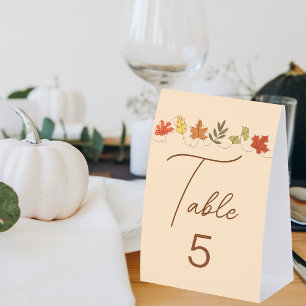 Süße Happy Thanksgiving Blätter Benutzerdefinierte Tischaufsteller