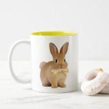 Süße Häschen Gelbe Tasse