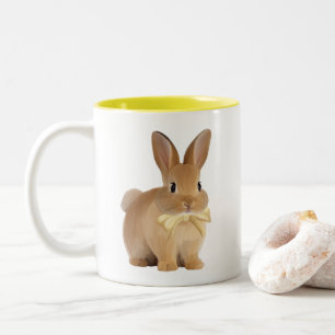 Süße Häschen Gelbe Tasse