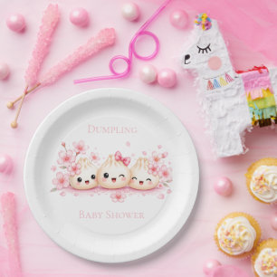 Süße Häschen-Mädchen-Baby-Party Pappteller
