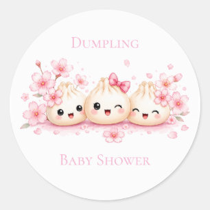 Süße Häschen-Mädchen-Baby-Party Runder Aufkleber