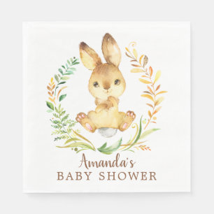Süße Häschen-neutrale Babyparty-Papierserviette Serviette