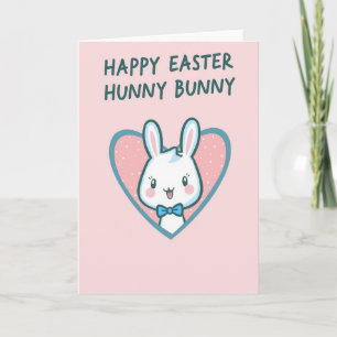 Süße Hase Herz Grußkarte Karte
