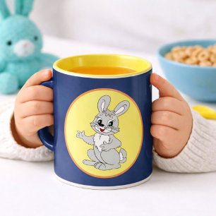 Süße Hasen-Cartoon-Kinder-Trinkflaschen Tasse