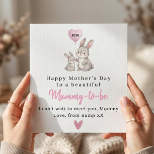 Süße Hasen Happy Mother's Day Karte für werdende M