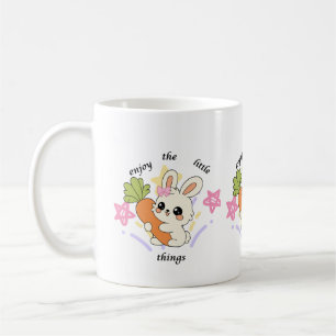 Süße Hasen-Tasse Genieße die kleinen Dinge Kaffeetasse
