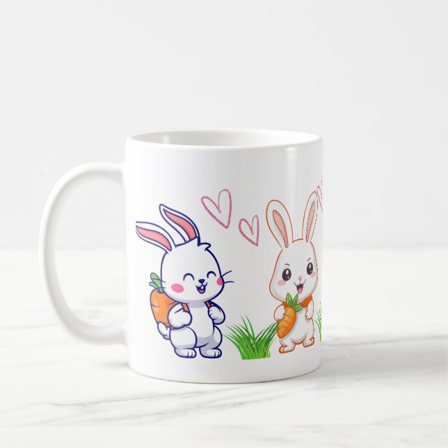 Süße Hasen-Tasse Kaffeetasse (Links)