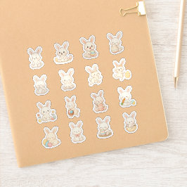 Süße Hasen-Vinyl-Aufkleber | Kawaii-Kaninchen Aufkleber