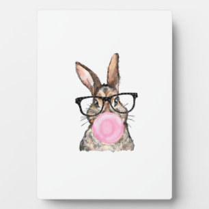 Süße Hasenbrille Bubble-Gum Ostertag Mädchen Kinde Fotoplatte