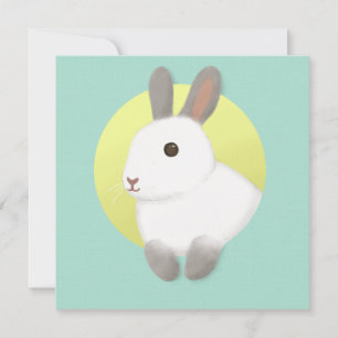 Süße Hasenillustrationskunst Einladung