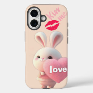„Süße Hasenliebe – Küss mich iPhone 16 Hülle