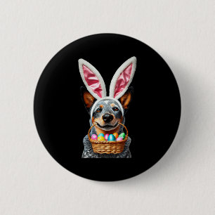 Süße Hasenohren Australian Cattle Dog OstereierCu Button