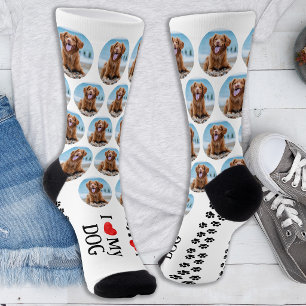 Süße Haustier-Hunde personalisierte Pfotenabdrücke Socken