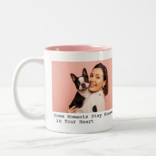 Süße Haustier-Hunde-Zitat 2 Foto-Collage Zweifarbige Tasse