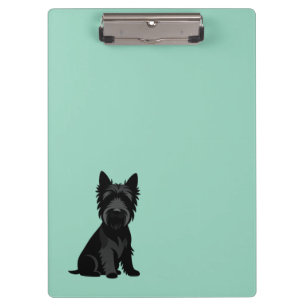 Süße Haustier Silhouetten Design - Hunde 1 + Text Klemmbrett