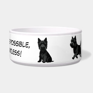 Süße Haustier-Silhouetten-Design - Hunde 1 + Text Napf