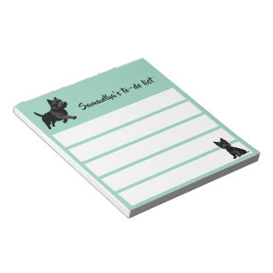 Süße Haustier Silhouetten Design - Hunde 1 + Text Notizblock